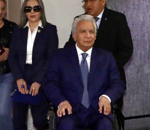 Arribo del expresidente de Ecuador, Lenín Moreno, para la audiencia de juicio del caso Sinohydro.