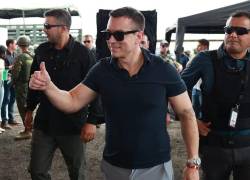 El presidente de la República, Daniel Noboa, recorrendo el corredor vial E25 Buena Fe–Jujan, en Los Ríos.