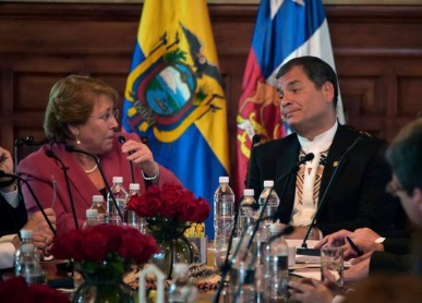 Visita de Michelle Bachelet a Ecuador