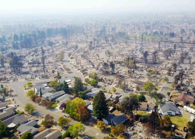 Resultado de los incendios forestales en California