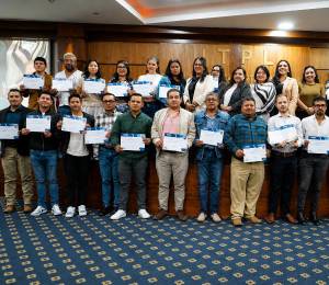 Estudiantes durante la entrega y presentación oficial de las Credenciales UTPL TEC.