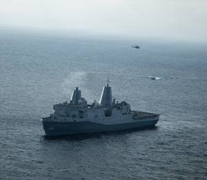 Imagen del buque de transporte anfibio USS San Antonio.