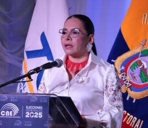 Fotografía de la expresidenta del CNE, Diana Atamaint.