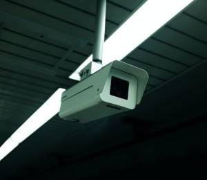 Fotografía referencial de una cámara de seguridad.