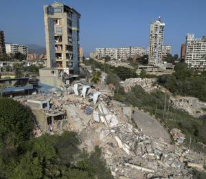 Edificios colapsados en Caracas, Venezuela.