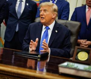 El presidente de Estados Unidos, Donald Trump, en el Despacho Oval de la Casa Blanca.