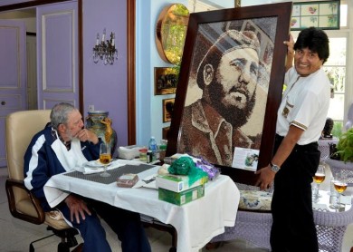 Fidel Castro celebra sus 89 años con Maduro y Morales