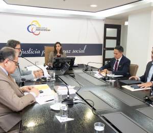 El pleno del Consejo de la Judicatura, presidido por Mercedes Caicedo.