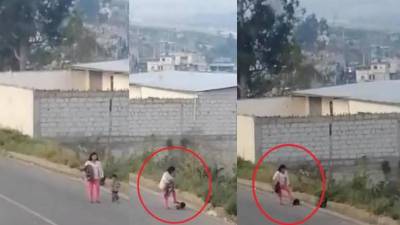 Video muestra agresión brutal de una mujer con su hijo en Ambato Video muestra agresión brutal de una mujer con su hijo en Ambato