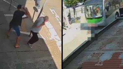 VIDEO | Bus arrolló a un joven que le robó un celular a un anciano y salió corriendo VIDEO | Bus arrolló a un joven que le robó un celular a un anciano y salió corriendo