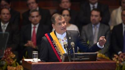Muerte de Rold&oacute;s y OEA, temas que trat&oacute; Correa en su informe anual