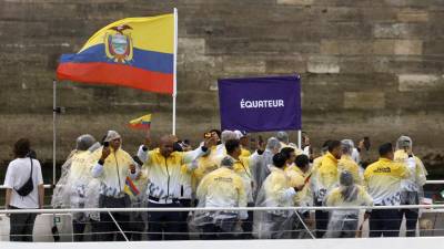 La delegación de Ecuador fue una de las más animadas durante el desfile. La delegación de Ecuador fue una de las más animadas durante el desfile.