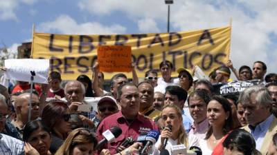 Opositores se concentran en Caracas y piden la liberaci&oacute;n de Ledezma