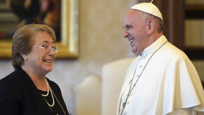 Francisco y Bachelet, un encuentro de 47 minutos Francisco y Bachelet, un encuentro de 47 minutos