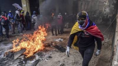 Sindicatos y estudiantes sitian el centro de Quito Sindicatos y estudiantes sitian el centro de Quito