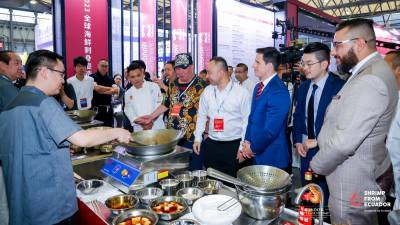 La calidad del camarón ecuatoriano se destaca en feria de Shanghái La calidad del camarón ecuatoriano se destaca en feria de Shanghái