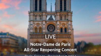 Artistas de renombre mundial se unen para conmemorar la reapertura de Notre-Dame.