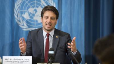 Long representará a Ecuador en la Asamblea General de la ONU Long representará a Ecuador en la Asamblea General de la ONU