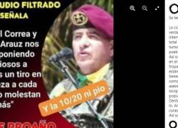 Es falso que un oficial del Ejército haya enviado audio que amenaza a Rafael Correa
