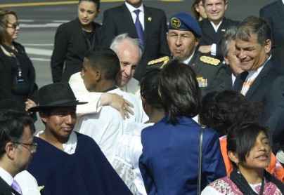 La llegada de Francisco a Ecuador