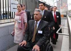 El expresidente de la República, Lenín Moreno, y su esposa, Rocío de Moreno, en la sede de la Organización de las Naciones Unidas, el 19 de septiembre del 2019.