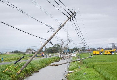 Secuelas del tifón Etau en Japón