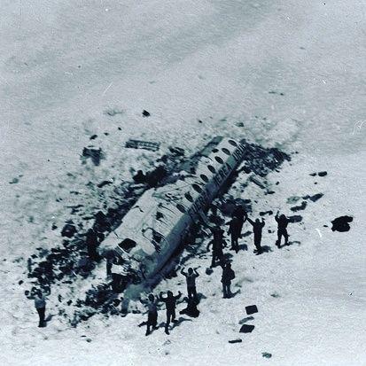 $!Foto tomada desde los helicópteros el día del rescate, guiadas por Nando Parrado (sobreviviente) el 22 de diciembre de 1972.