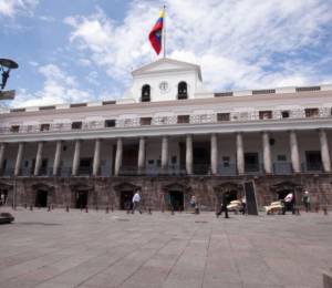 Fotografía del Palacio de Carondelet, en la ciudad de Quito.