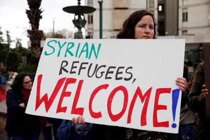 &quot;Refugiado sirio, bienvenido&quot;, solidaridad con Alepo