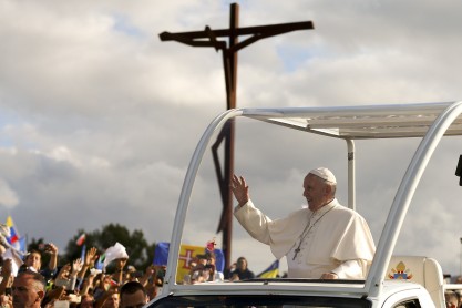 Recibimiento del Papa Francisco en su visita a Portugal