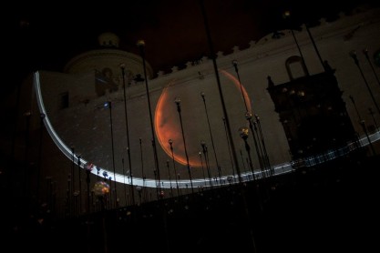Espectáculo de luces en el Centro Histórico de Quito