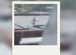 Video captó intento de fuga de un reo.