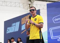 Fotografía que muestra al presidente de Ecuador, Daniel Noboa, en el lanzamiento del programa de capacitación Compromiso por el Empleo.