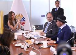 Fotografía que muestra la intervención de Riemberg (2-I) en la sesión legislativa.