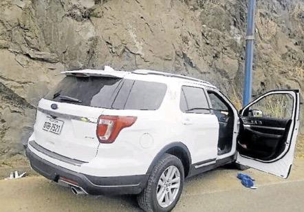 $!En noviembre del 2020, el croata Milovac sufrió un atentado mientras conducía este vehículo Ford en Guayaquil.
