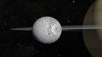 Mimas, la luna helada de Saturno en la que se descubri&oacute; un oc&eacute;ano propicio para la vida