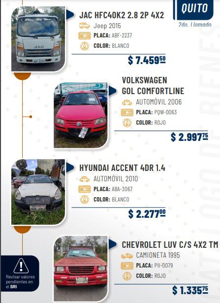 $!El listado de carros que van a subasta, con precios desde $476 dólares, y los requisitos para participar