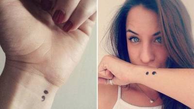 El tatuaje del "punto y coma" que emociona en las redes sociales El tatuaje del "punto y coma" que emociona en las redes sociales