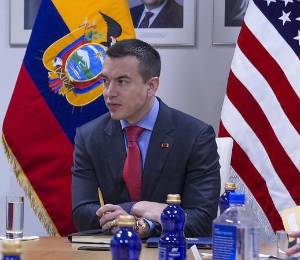 El presidente Daniel Noboa durante su asistencia a la Asamblea General de la ONU.