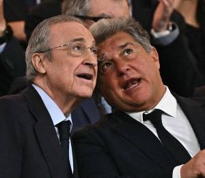 Florentino Pérez es presidente del Real Madrid, mientras que Joan Laporta es presidente del FC Barcelona.