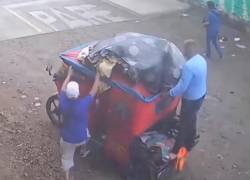 Captura de un video captado por cámaras de videovigilancia en el distrito limeño de San Martín de Porres.