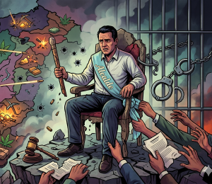 Una composición que refleja las amenazas que enfrentan los alcaldes del Ecuador.