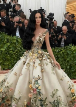 Katy Perry subió una imagen a su Instagram, como si ella hubiese ide al Met Gala, se trató de una foto creada con Inteligencia Artificial.