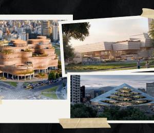 Collage de los tres proyectos finalistas para el Museo Nacional.