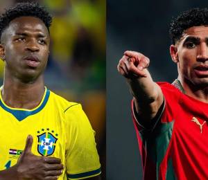 Vinícius Júnior es jugador de Brasil, mientras que Achraf Hakimi es de Marruecos.