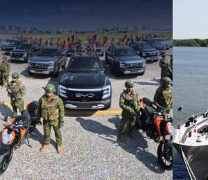 Además del BAE Jambelí, las Fuerzas Armadas sumaron 139 vehículos para la provincia del Guayas.