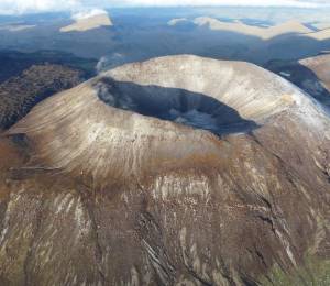 Volcán Puracé, en una toma aérea.