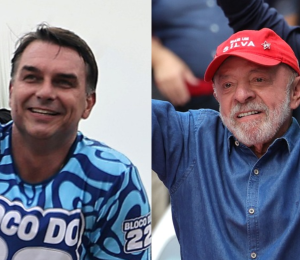 Flávio Bolsonaro y Luiz Inácio Lula da Silva.
