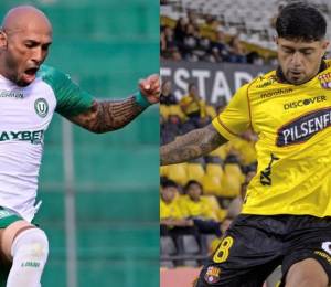 César Espínola es jugador de Liga de Portoviejo, mientras que Sergio Díaz es jugador de Barcelona SC.