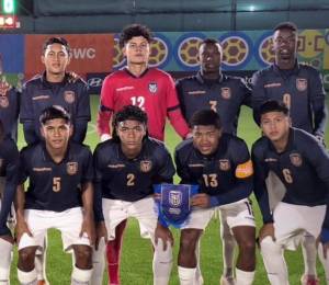 Jugadores de Ecuador durante el Mundial Sub-15.